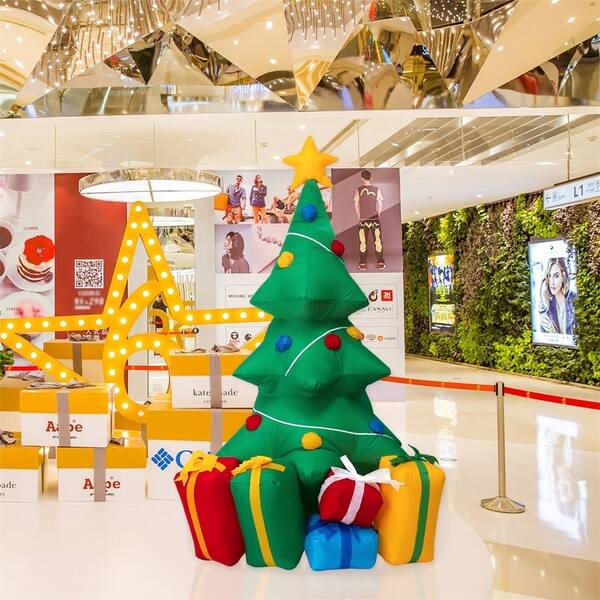 Shop Kinbor 5ft Inflatable Christmas Tree Yard Decoration Outdoor