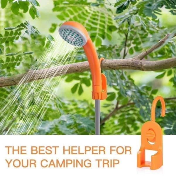 Outdoor Shower with Portable Cigarette Adapter, Hand-held Shower Head and  Pump - Bed Bath & Beyond