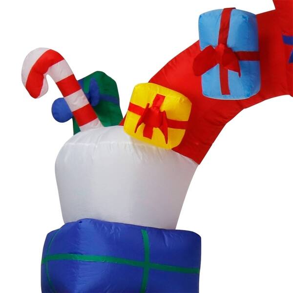 Kinbor 6 6 Foot Inflatable Christmas Santa Outdoor Archway On Sale Overstock 25494298