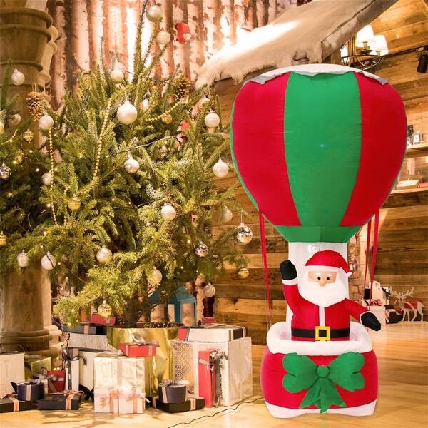 Shop Kinbor 6 Ft Inflatable Santa Hot Air Balloon Airblown Yard
