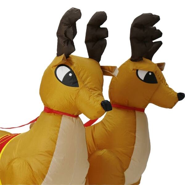 Shop Kinbor 51 Inch Inflatable Christmas Santa Sleigh With