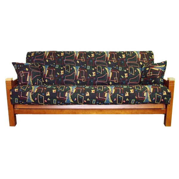Premium Tapestry Full Sized Futon Cover Set with Spin City Pattern Blazing Needles Futons
