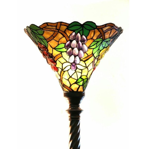 Tiffany Style Grape Torchiere Lamp Free Shipping Today Tiffany Style Grape Torchiere Lamp