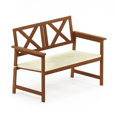 Furinno Tioman Hardwood 3-tier Corner Shelf in Teak Oil