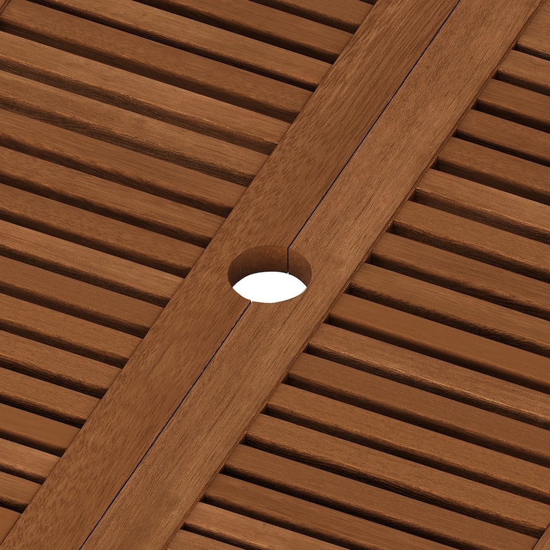 Ormond Hardwood Folding Table in Teak Oil by Havenside Home