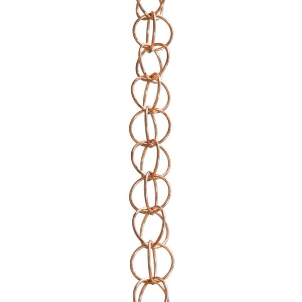 Monarch Pure Copper Ring Rain Chain 8.5-Foot