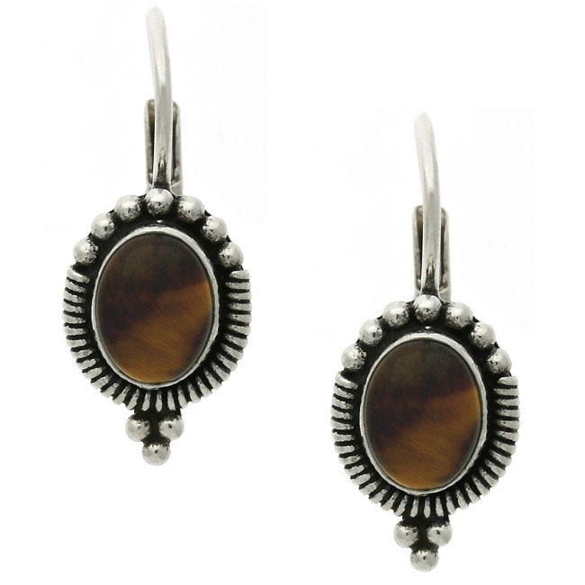 Glitzy Rocks Sterling Silver Tiger S Eye Leverback Earrings Glitzy Rocks Sterling Silver Tiger X27 S Eye Leverback Earrings