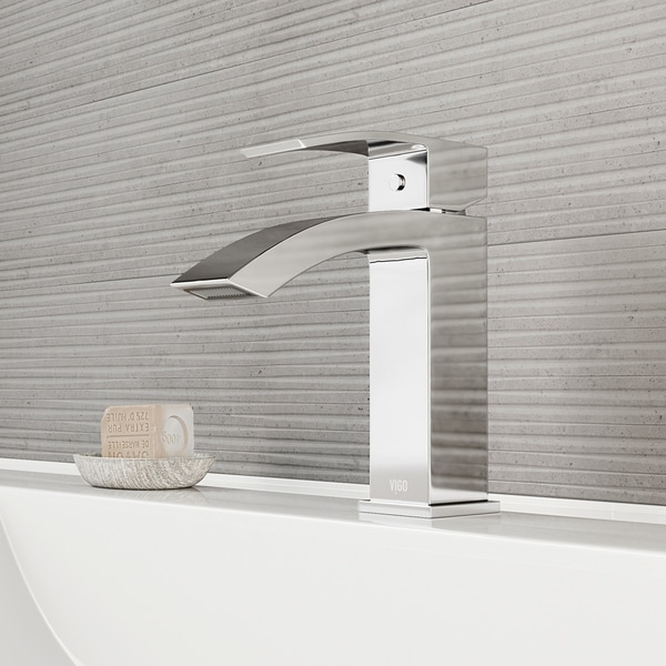VIGO Satro Chrome Single Hole Bathroom Faucet