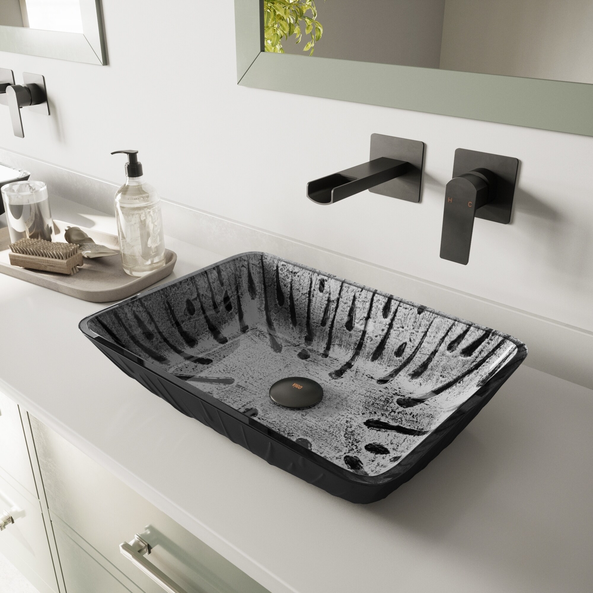 VIGO Plutonian Glass Vessel Vanity Bathroom Sink Grey eBay