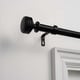 preview thumbnail 11 of 17, The Gray Barn Dreamweaver 1-inch Curtain Rod and Finial Set 36"-72" - Matte Black