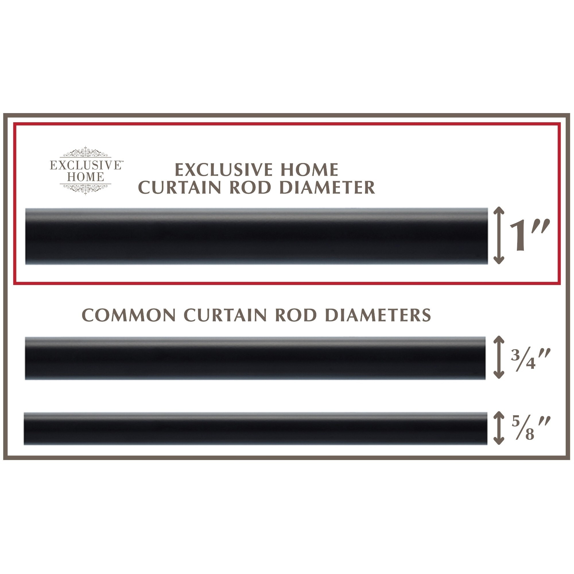 Silver Orchid Hamilton 1-inch Curtain Rod and Finial Set 