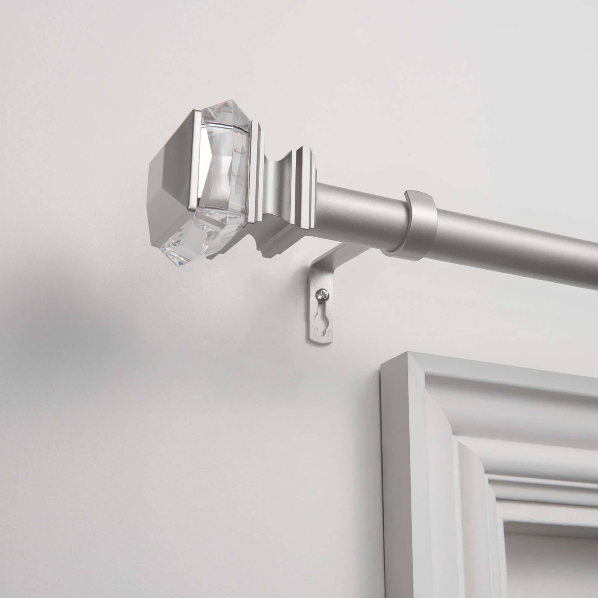 silver curtain rods target