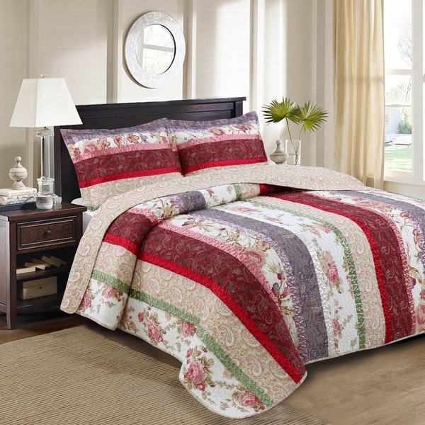 Cotton Ribbon Quilt Set - Multi. Opens flyout.