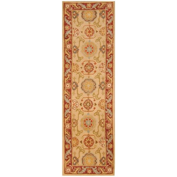 slide 2 of 3, Handmade One-of-a-Kind Wool Runner (India) - 2'3 x 7'7