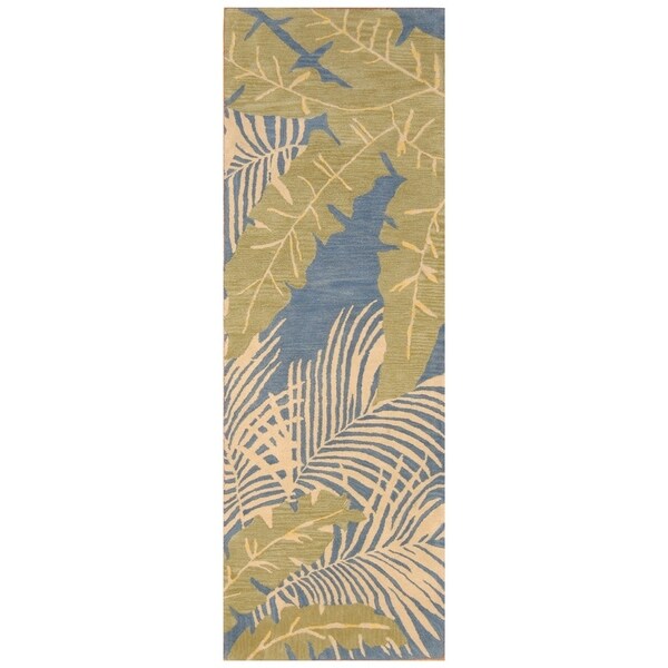 Handmade Tibetan Wool Rug (India) - 3' x 8'1