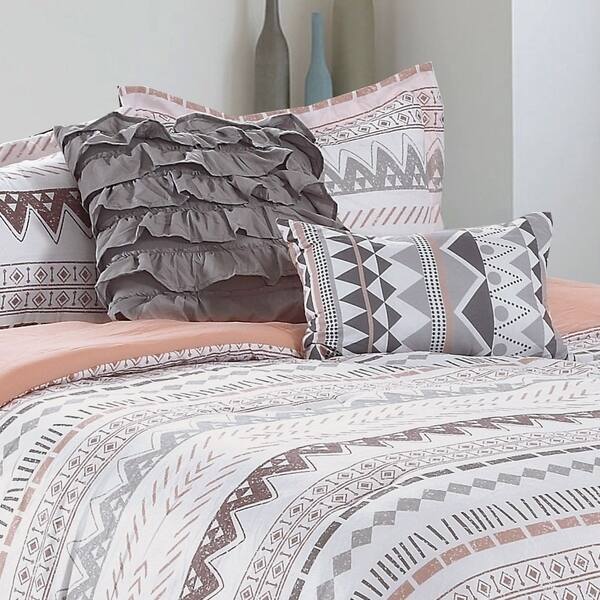 Shop Cairo Aztec Stripe Reversible 5 Piece Comforter Set