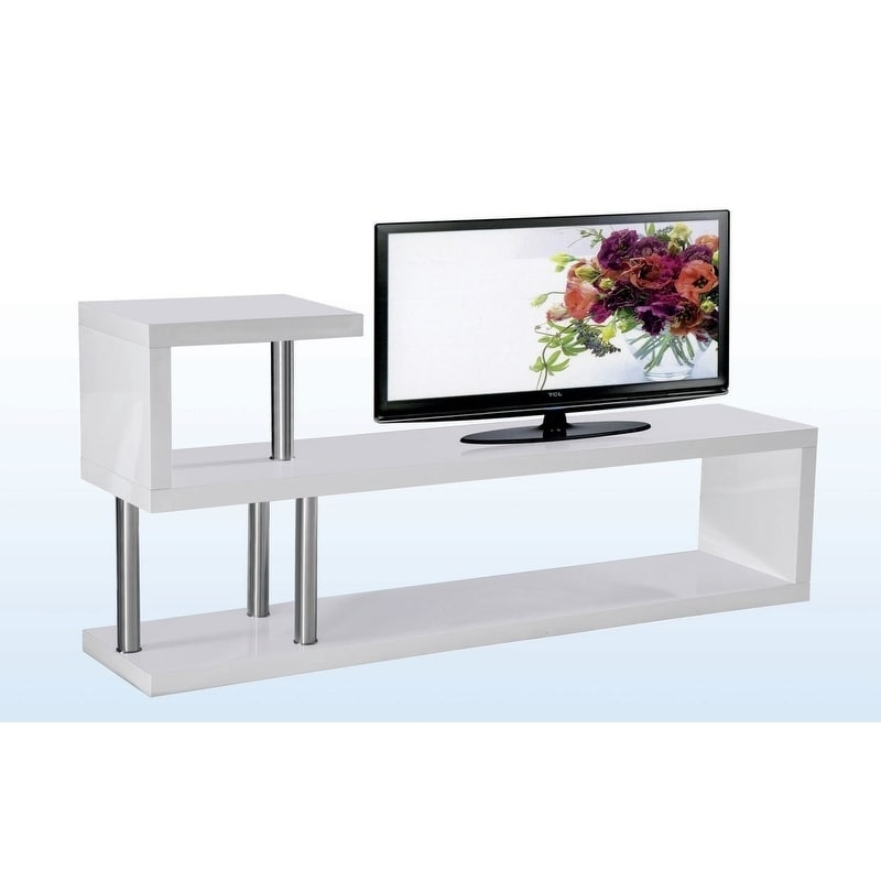 Best Master Furniture Hollow Core 52 Inch Tv Console (White)