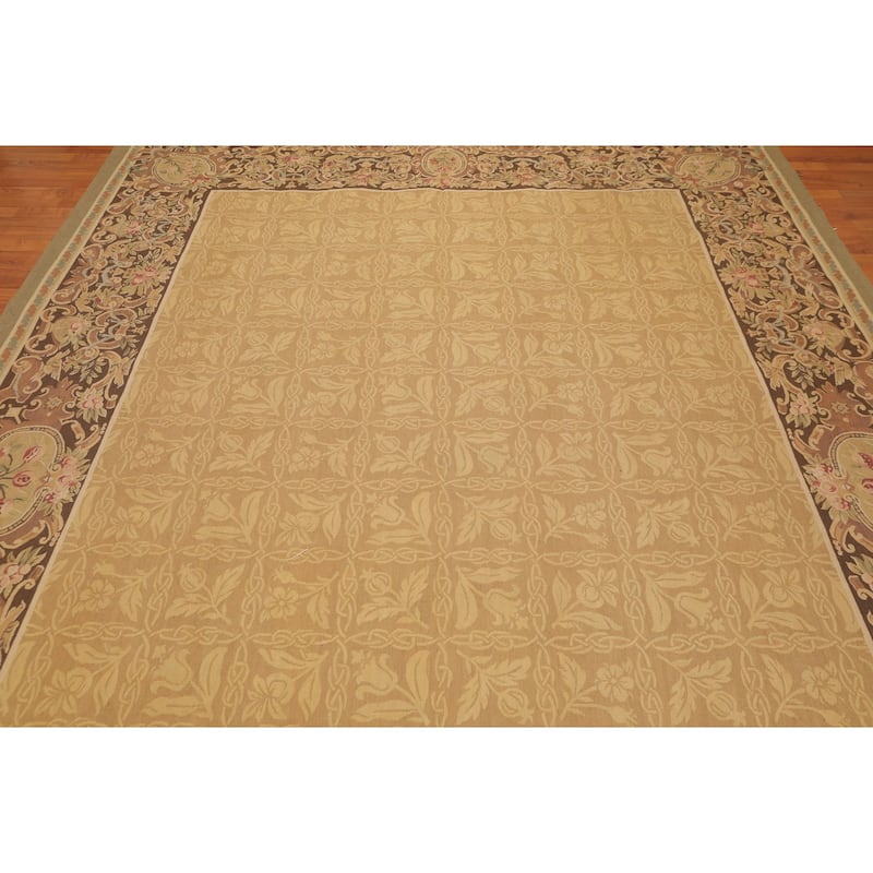 Hand Woven Wool Aubusson Area Rug (8'1