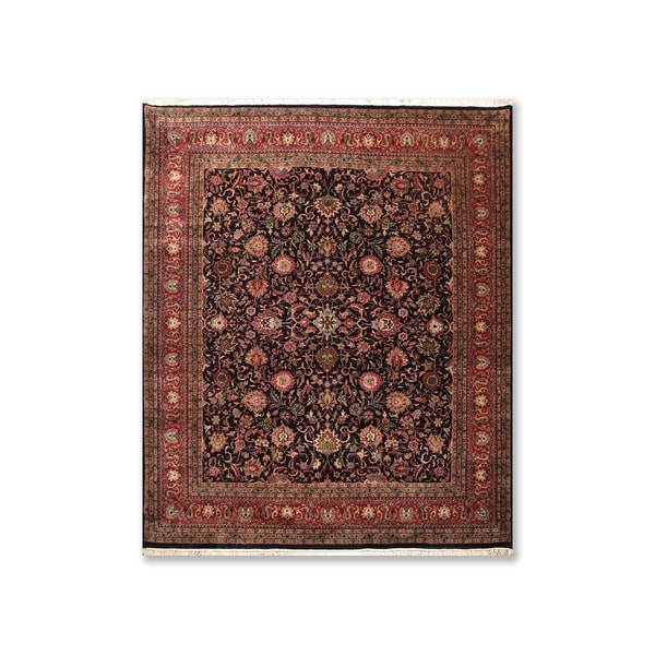 250 KPSI Hand Knotted Wool Persian Oriental Area Rug (8'2"x9'8") - 8'2" x 9'8"