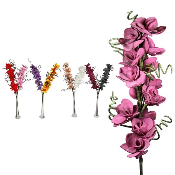 Essential Decor & Beyond 8pc. Artificial Flower Stem EN40717 - Red/White - 47.24 x 5 x 5