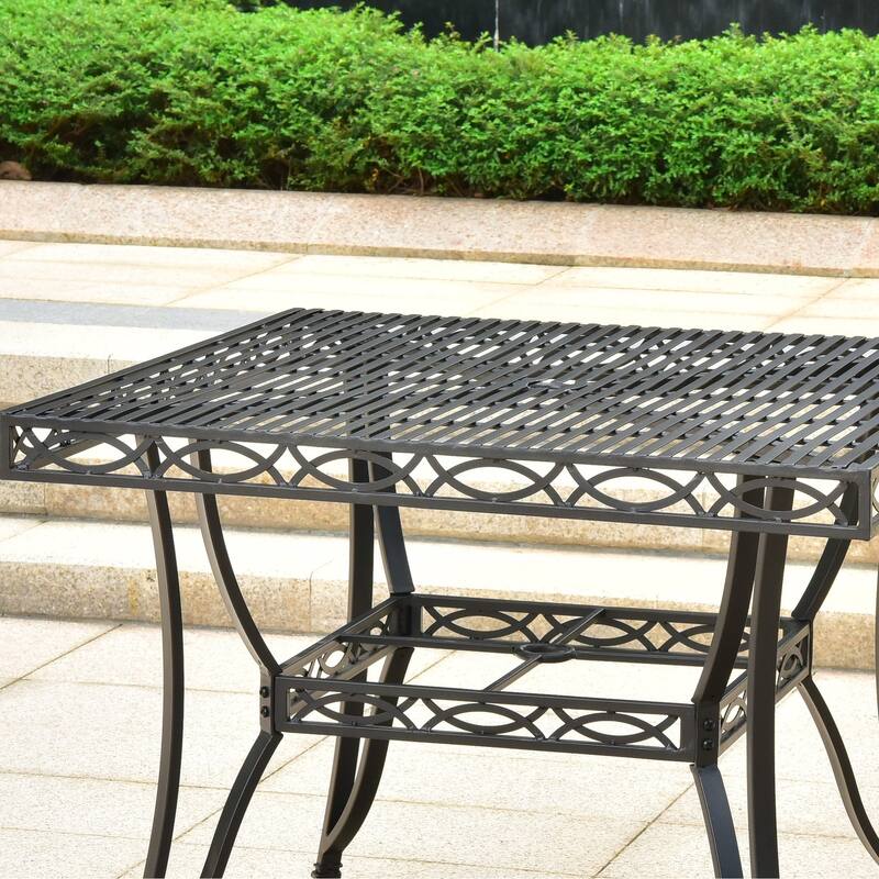 Segovia 39-inch Iron Patio Dining Table