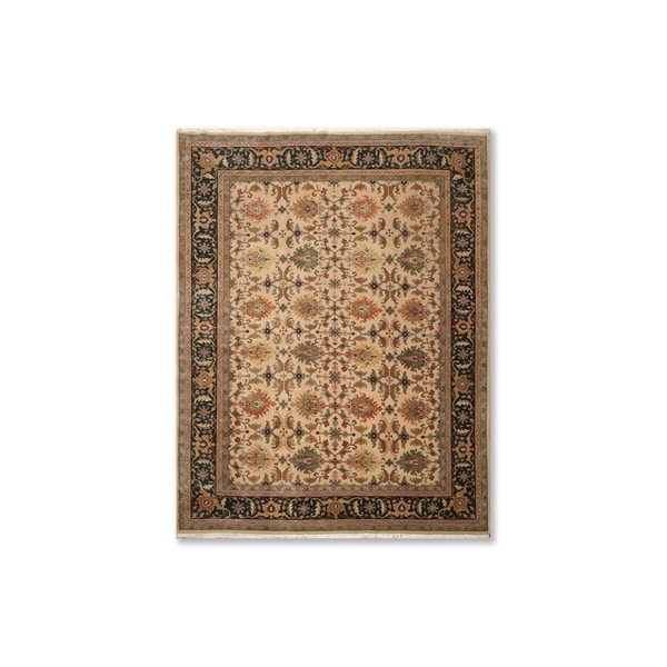 Indo Tabriz 200 KPSI Hand Knotted Wool Persian Oriental Area Rug (9'x11'10") - 9' x 11'10"
