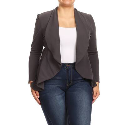 Buy Grey Women S Plus Size Blazers Jackets Online At Overstock