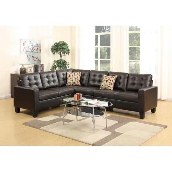 Manor Bonded Leather Modular Sectional Sofa Set