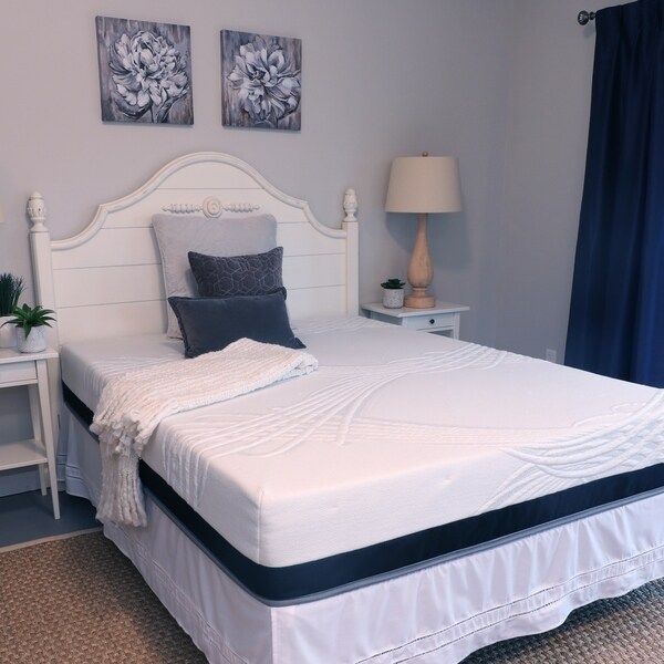 Shop Natural Elegance 10-inch Twin XL Gel Latex Mattress ...