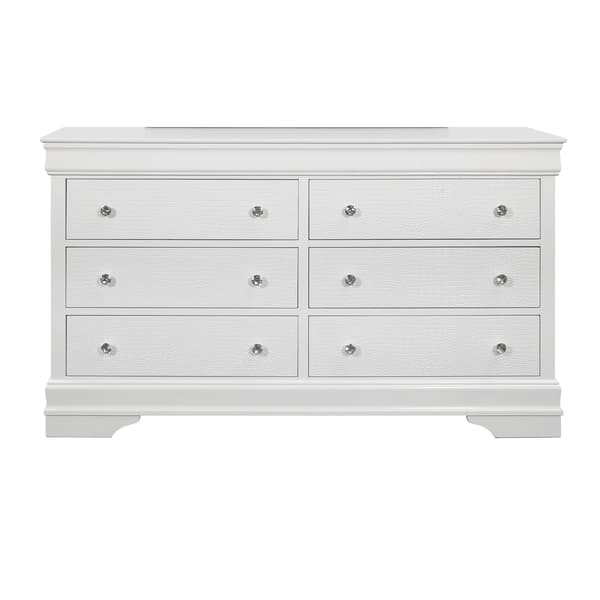 Shop Global Furniture Pompei Metallic White Dresser Free