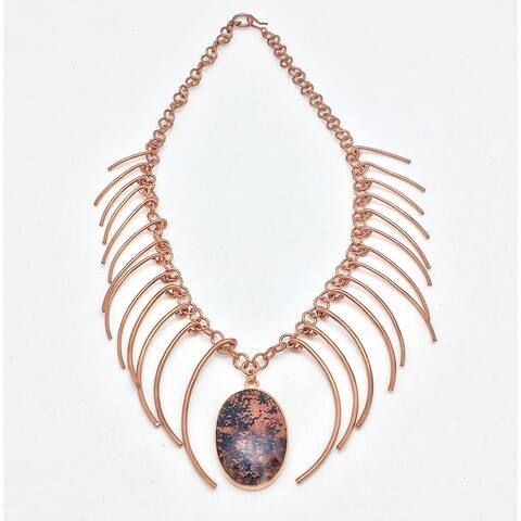 Graduated Dangling Shard Copper Necklace