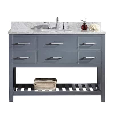 Caroline Estate 48" Single Bathroom Vanity Set in Grey