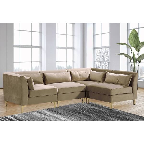 Shop Chic Home Guison Modular Chaise Sectional Sofa With 6 Throw