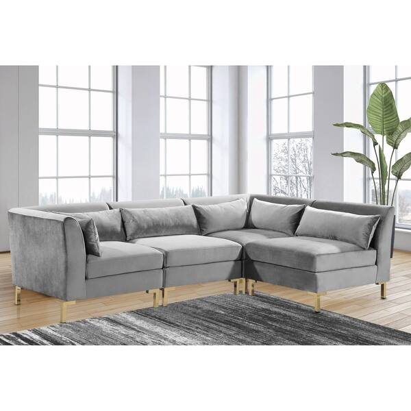 Shop Chic Home Guison Modular Chaise Sectional Sofa With 6 Throw