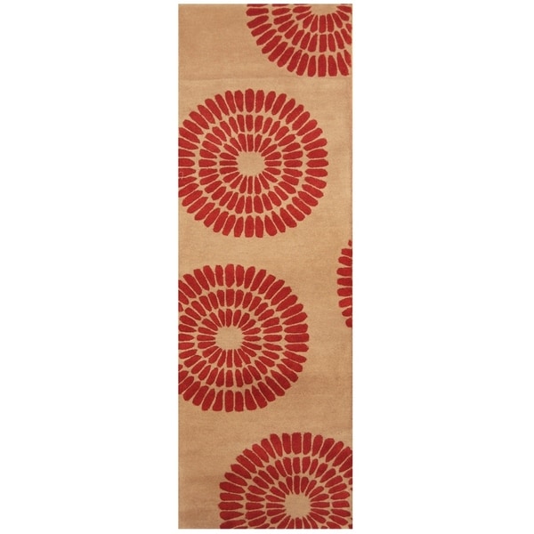 Handmade Tibetan Wool Rug (India) - 2'6 x 7'10