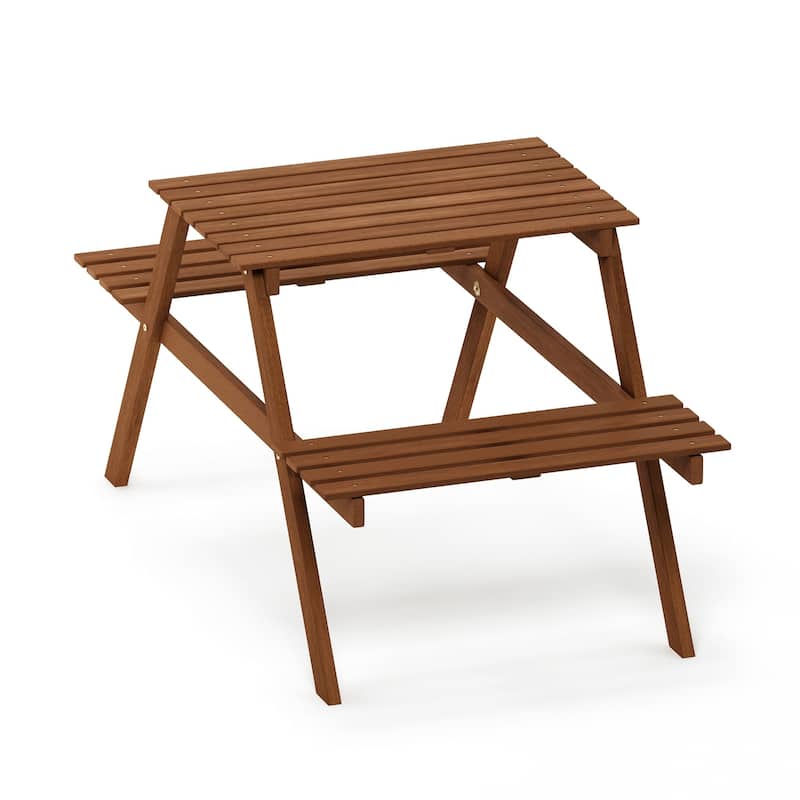 Ormond Hardwood Kids Picnic Table and Chair Set in Teak Oil by Havenside Home