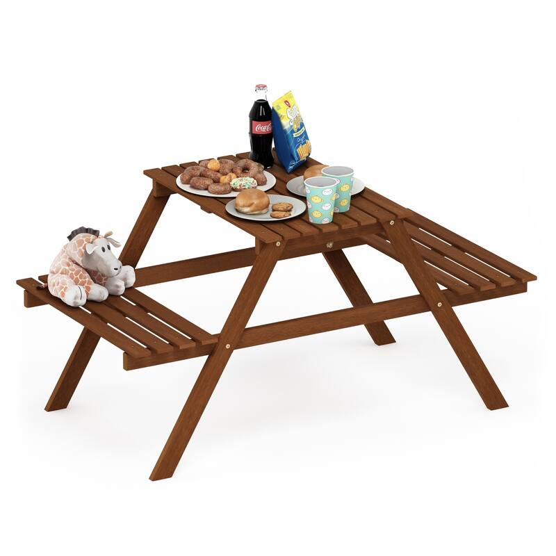 Ormond Hardwood Kids Picnic Table and Chair Set in Teak Oil by Havenside Home