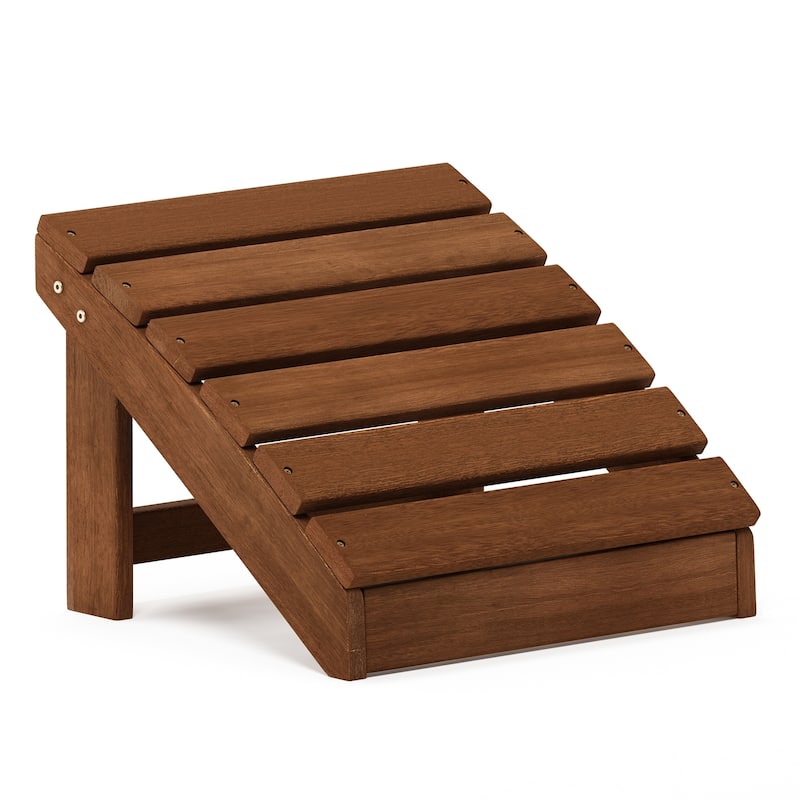 Ormond Small Hardwood Adirondack Footstool in Teak Oil by Havenside Home