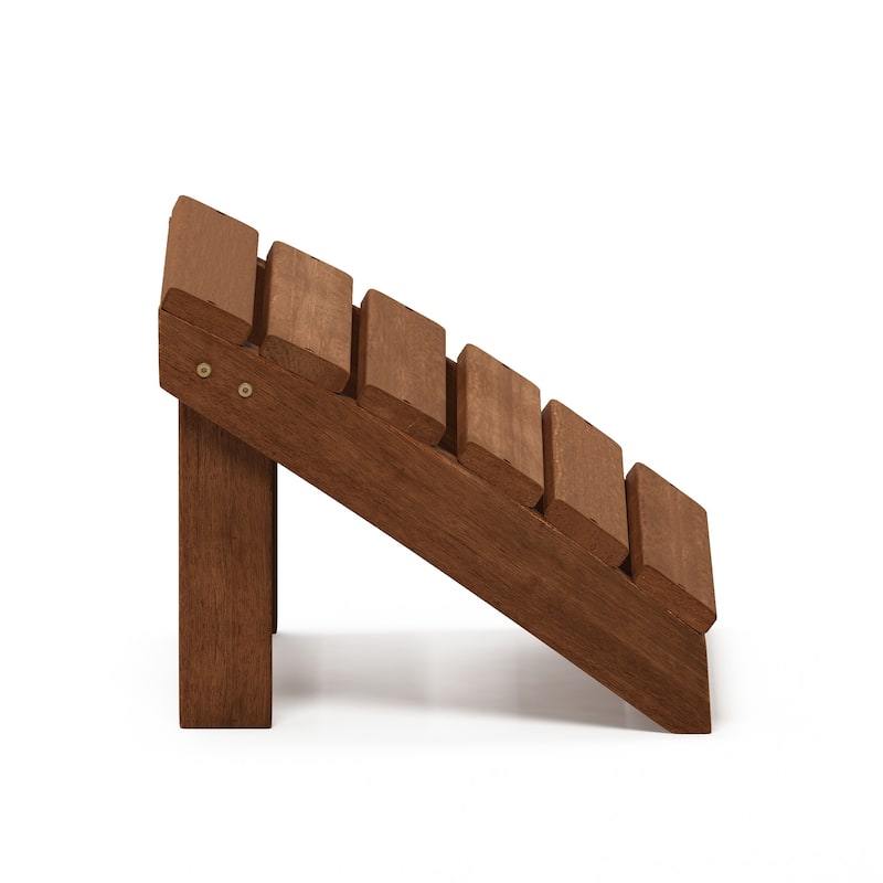 Ormond Small Hardwood Adirondack Footstool in Teak Oil by Havenside Home