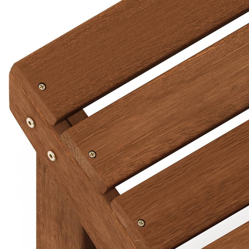 Ormond Small Hardwood Adirondack Footstool in Teak Oil by Havenside Home