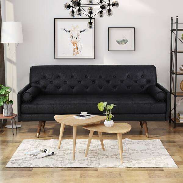 Shop Caplan Traditional Microfiber Sofa By Christopher Knight Home
