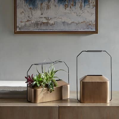 Buy Gold Industrial Vases Online At Overstock Our Best