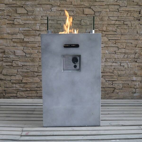 Shop Fire Tables 16 3 Square Outdoor Propane Fire Pit With Glass
