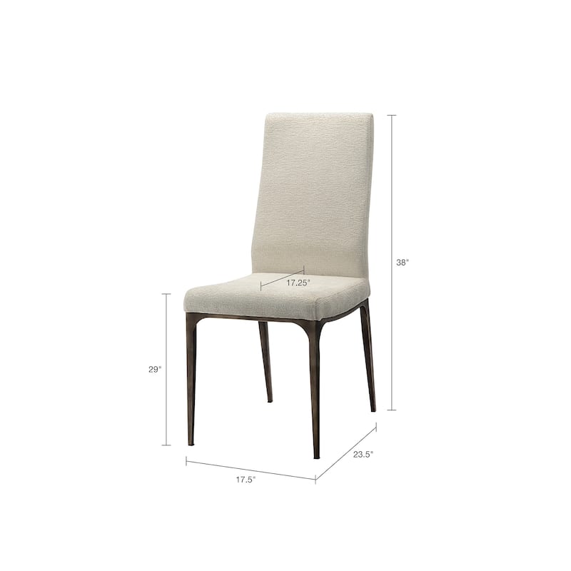 Madison Park Callaway Cream Dining Side Chairs (Set of 2) - 17.5"w x 23.5"d x 38"h