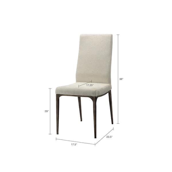 Madison Park Callaway Cream Dining Side Chairs (Set of 2) - 17.5"w x 23.5"d x 38"h