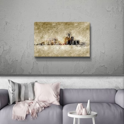 ArtWall 'Detroit' Gallery Wrapped Canvas