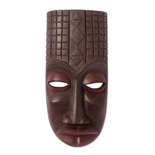 Handmade Congo Purification African Mask (Ghana) - 6" x 13"