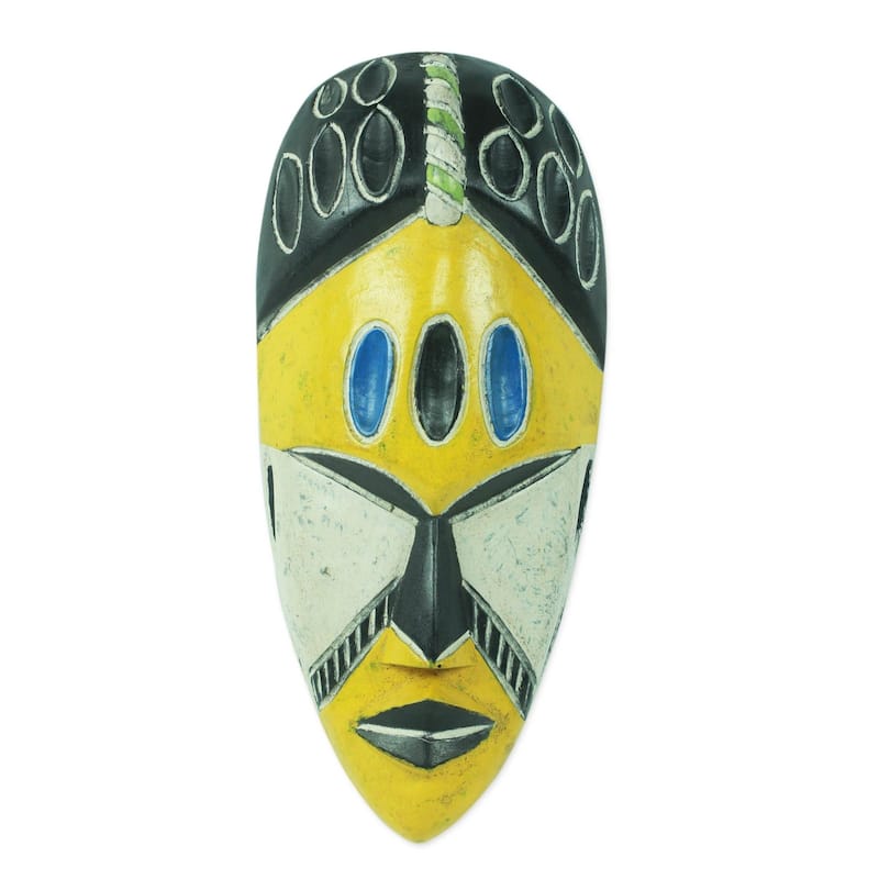 Handmade Gold Coast African Mask (Ghana)