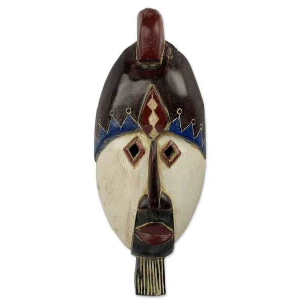 Handmade Baba Gonja African Wood Mask (Ghana)