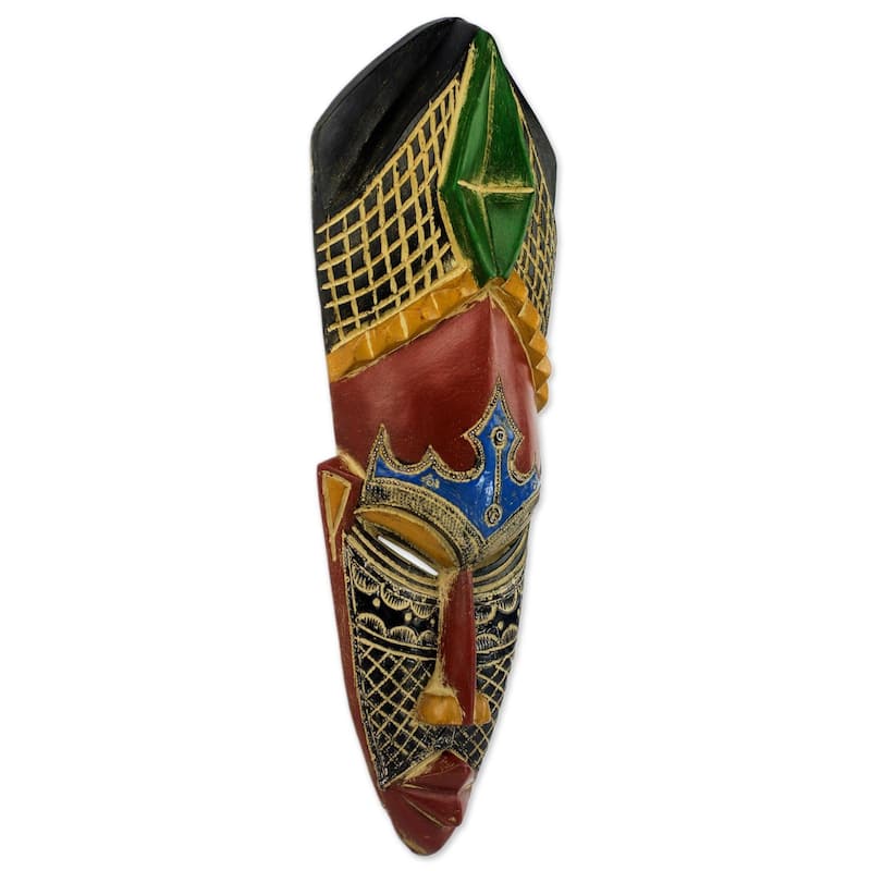 Handmade Gratitude African Wood Mask (Ghana)